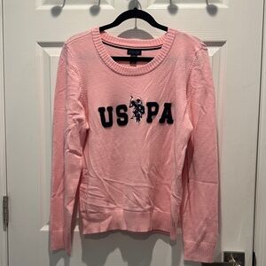 U.S. Polo Assn. Pink Crew Neck Sweater